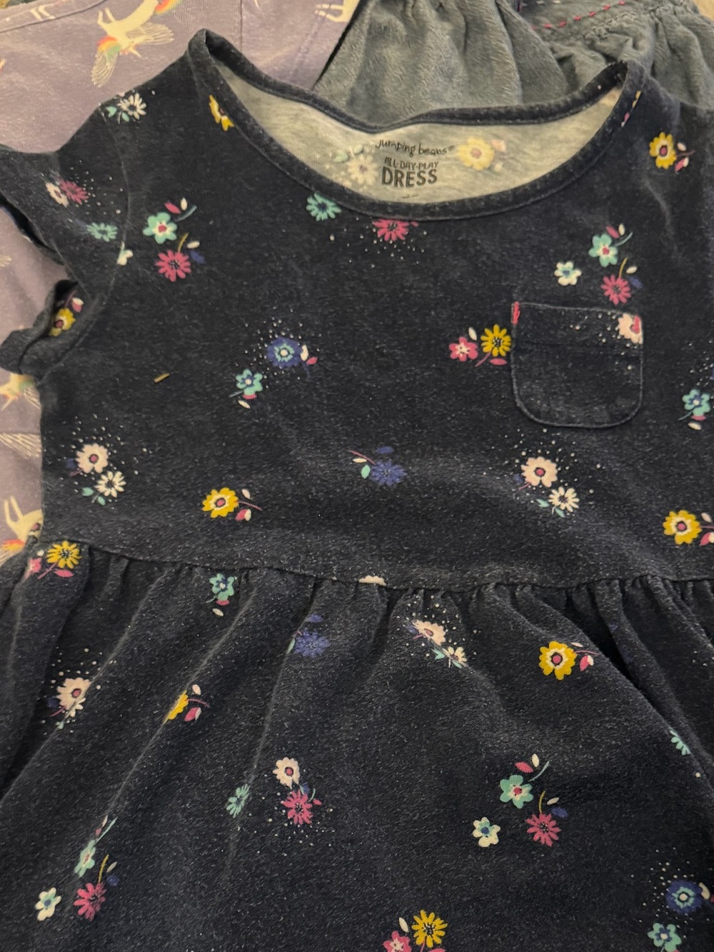 3t Dress bundle - Gymboree denim, jumping beans navy blue and Cat &Jack Purple